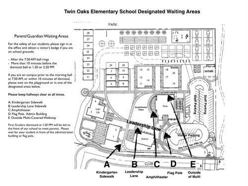 Campus Parking Lot Waiting Areas